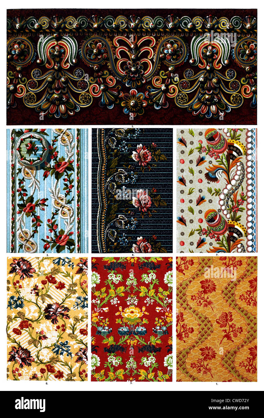 XVII. e XVIII. Secolo di lavoro a treccia Foto Stock