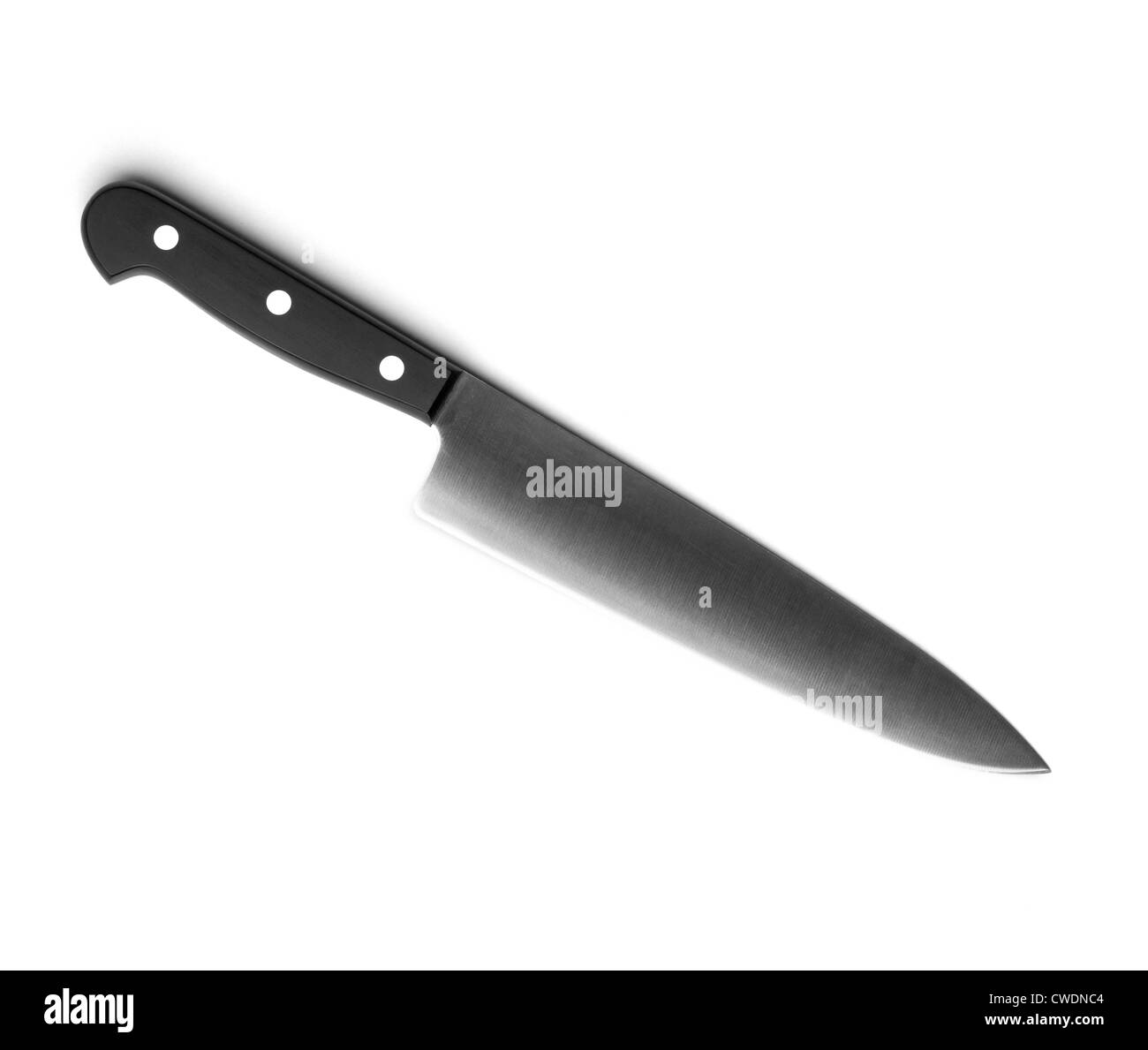 Coltello per cuoco. Isolato su sfondo bianco Foto Stock