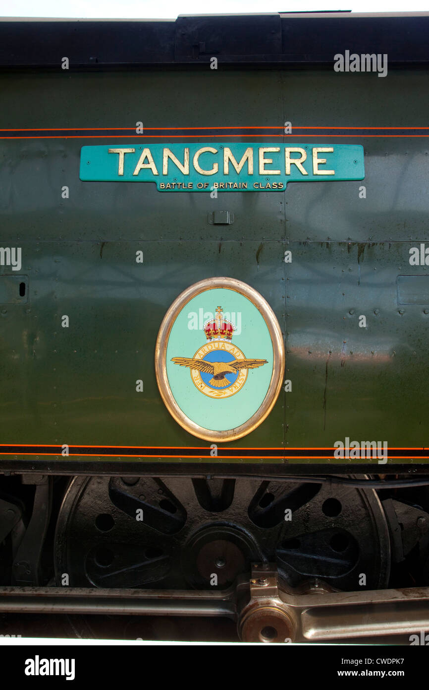 RAF Battaglia di Bretagna locomotiva classe 'Tangmere' denominata dopo il sud stazione dell'aria. Foto Stock