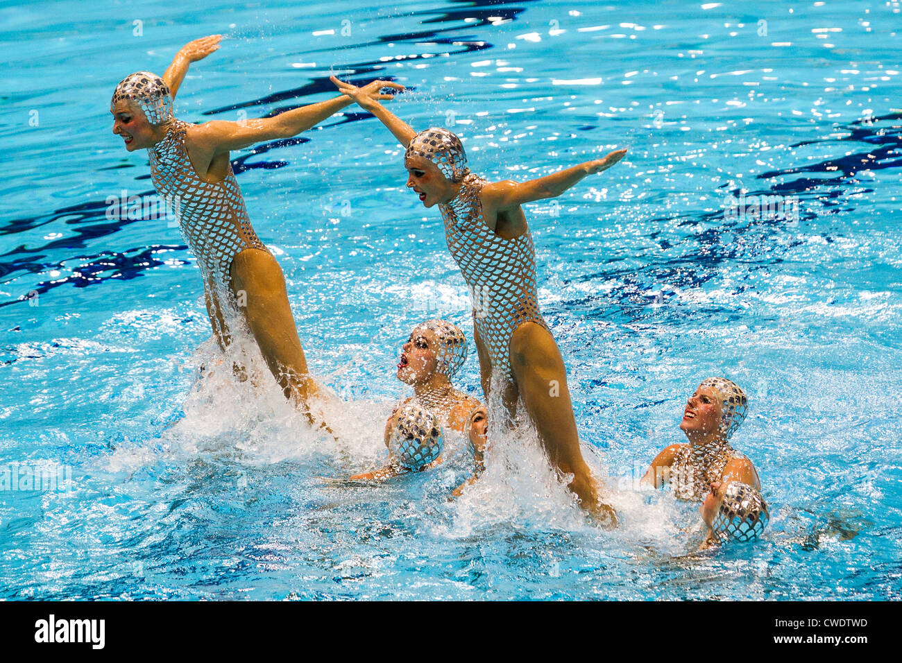 Lo spagnolo nuoto sincronizzato al team le Olimpiadi estive di Londra, 2012 Foto Stock