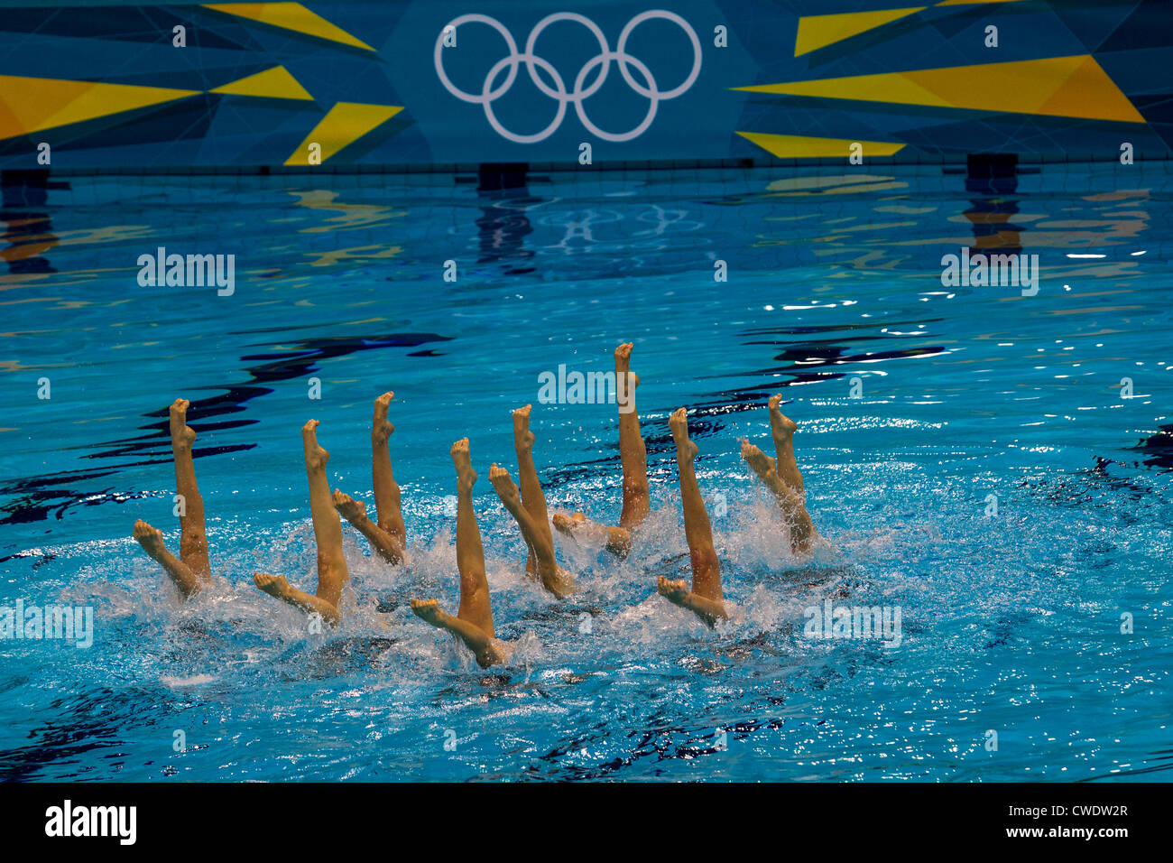 Nuoto sincronizzato al team le Olimpiadi estive di Londra, 2012 Foto Stock