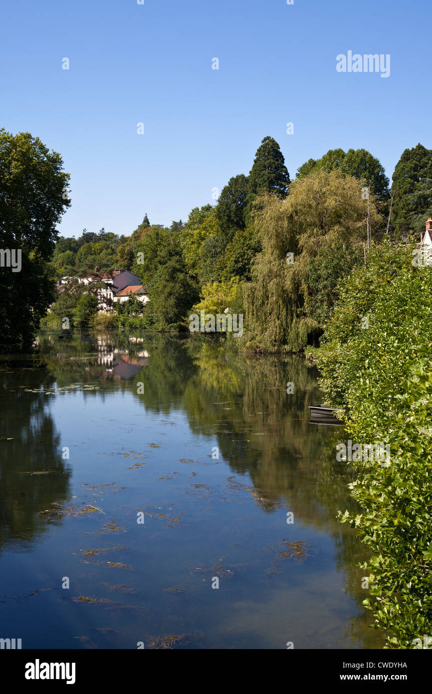 Dalle rive della Senna, Samois sur Seine Foto Stock