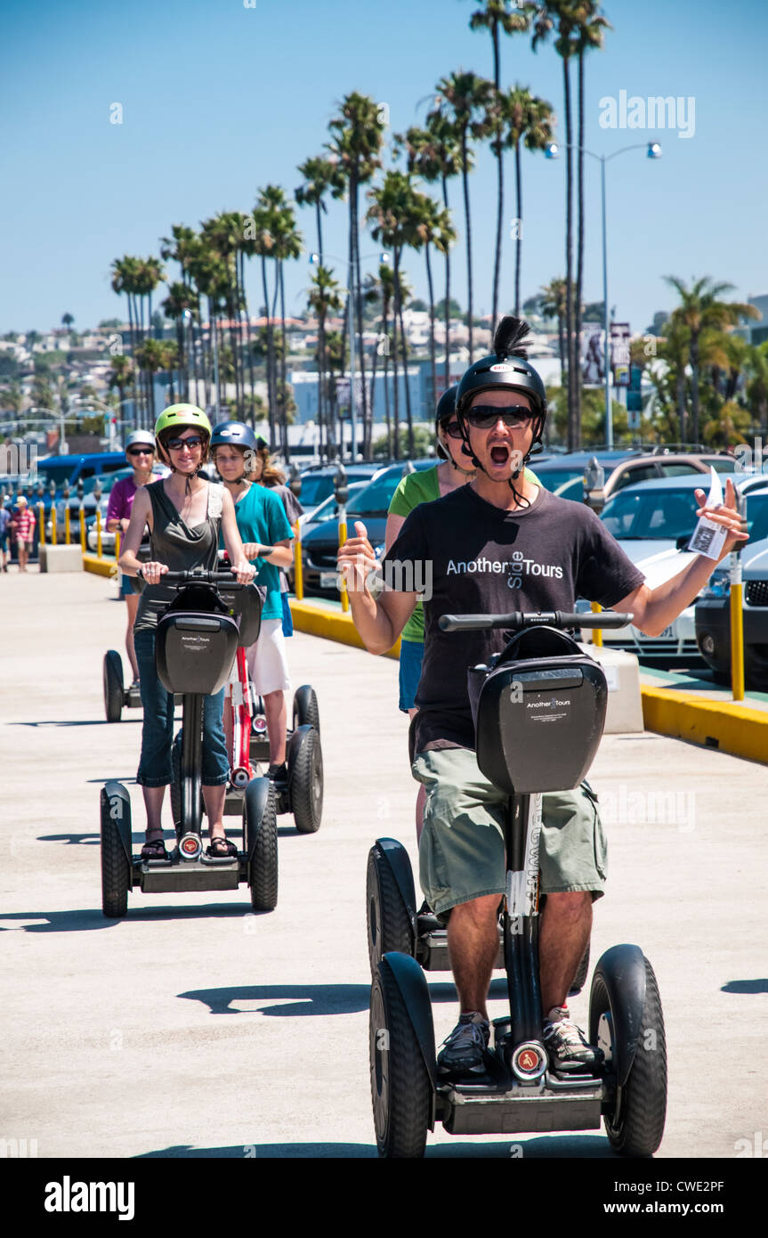 Un gruppo di turisti Segway Foto Stock