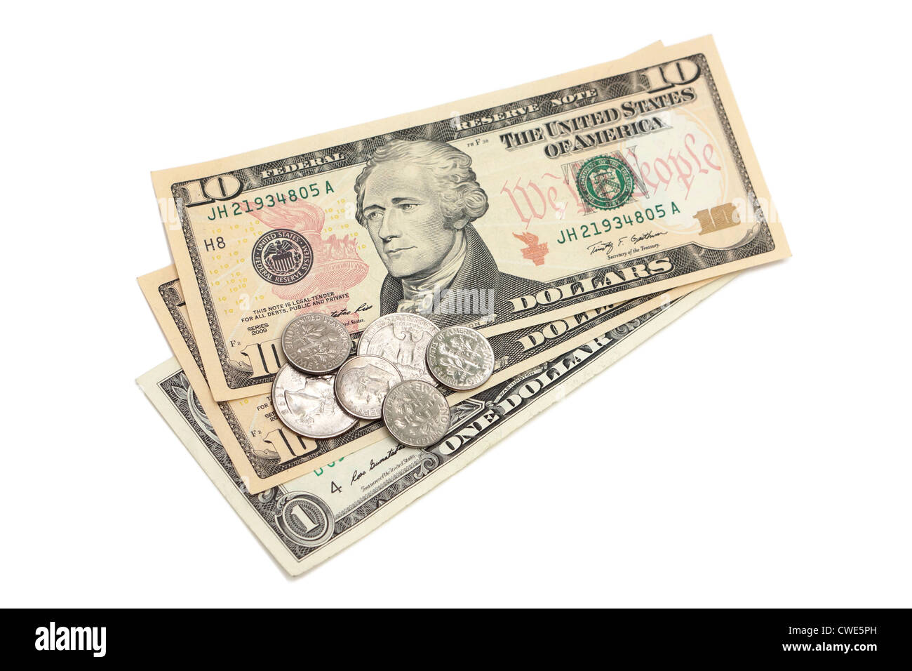 Le fatture del dollaro, valuta statunitense, Banconote Foto Stock