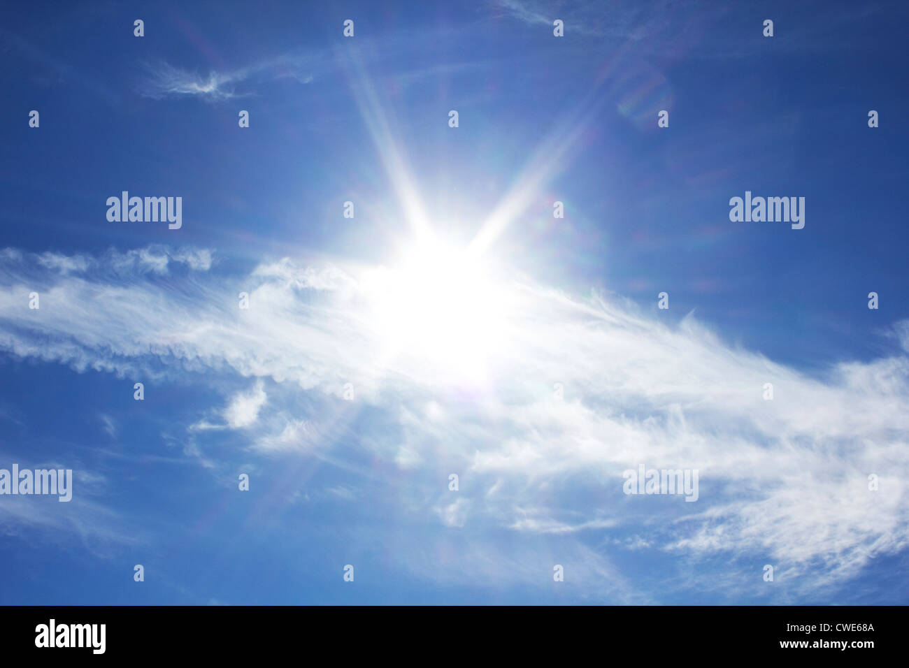 Sole brillante Foto Stock