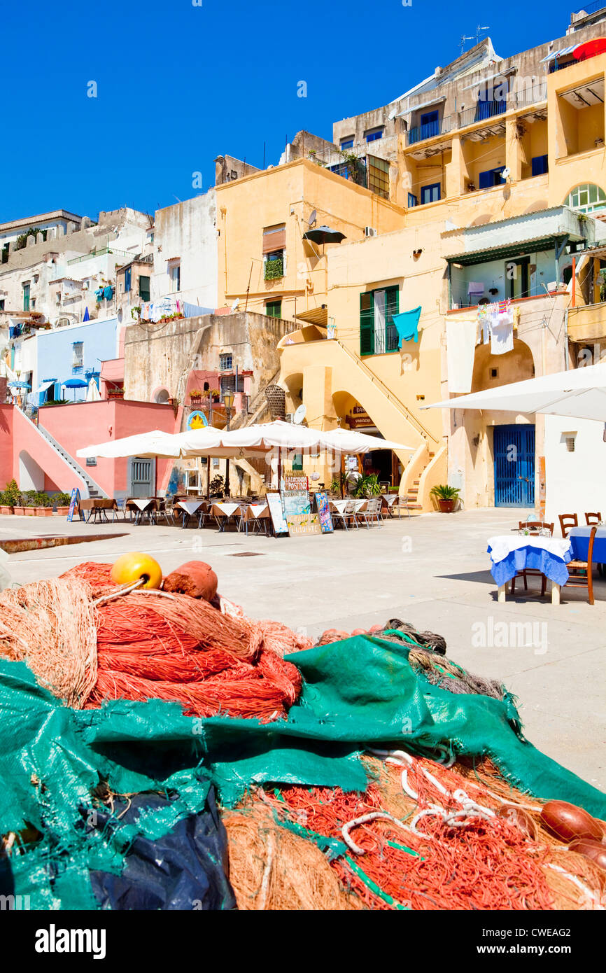 Marina Corricella, Isola di Procida e della baia di Napoli, campania, Italy Foto Stock