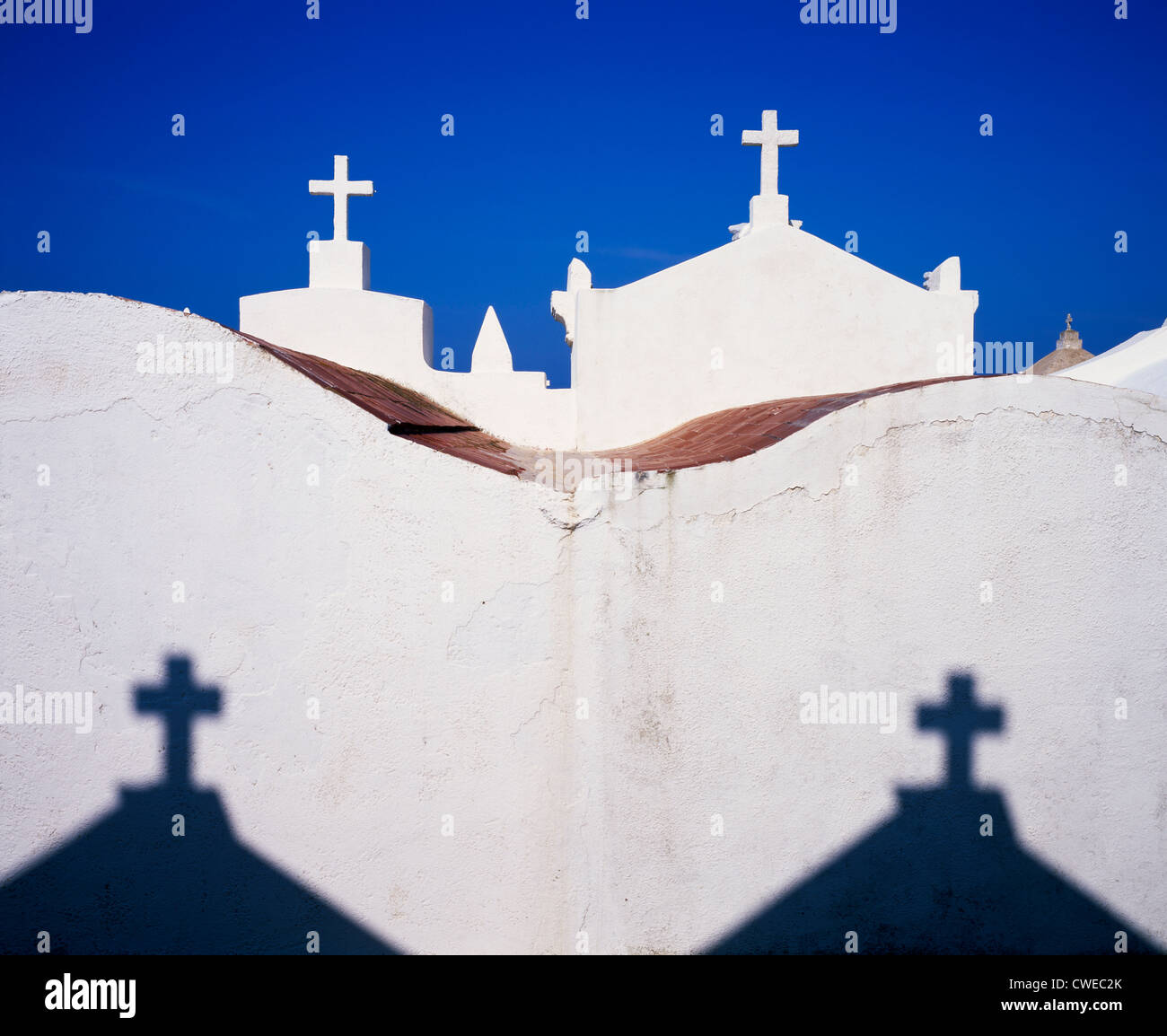 Il Cimetiere Marin, Bonifacio, Corse du Sud, Corsica, Francia. Foto Stock