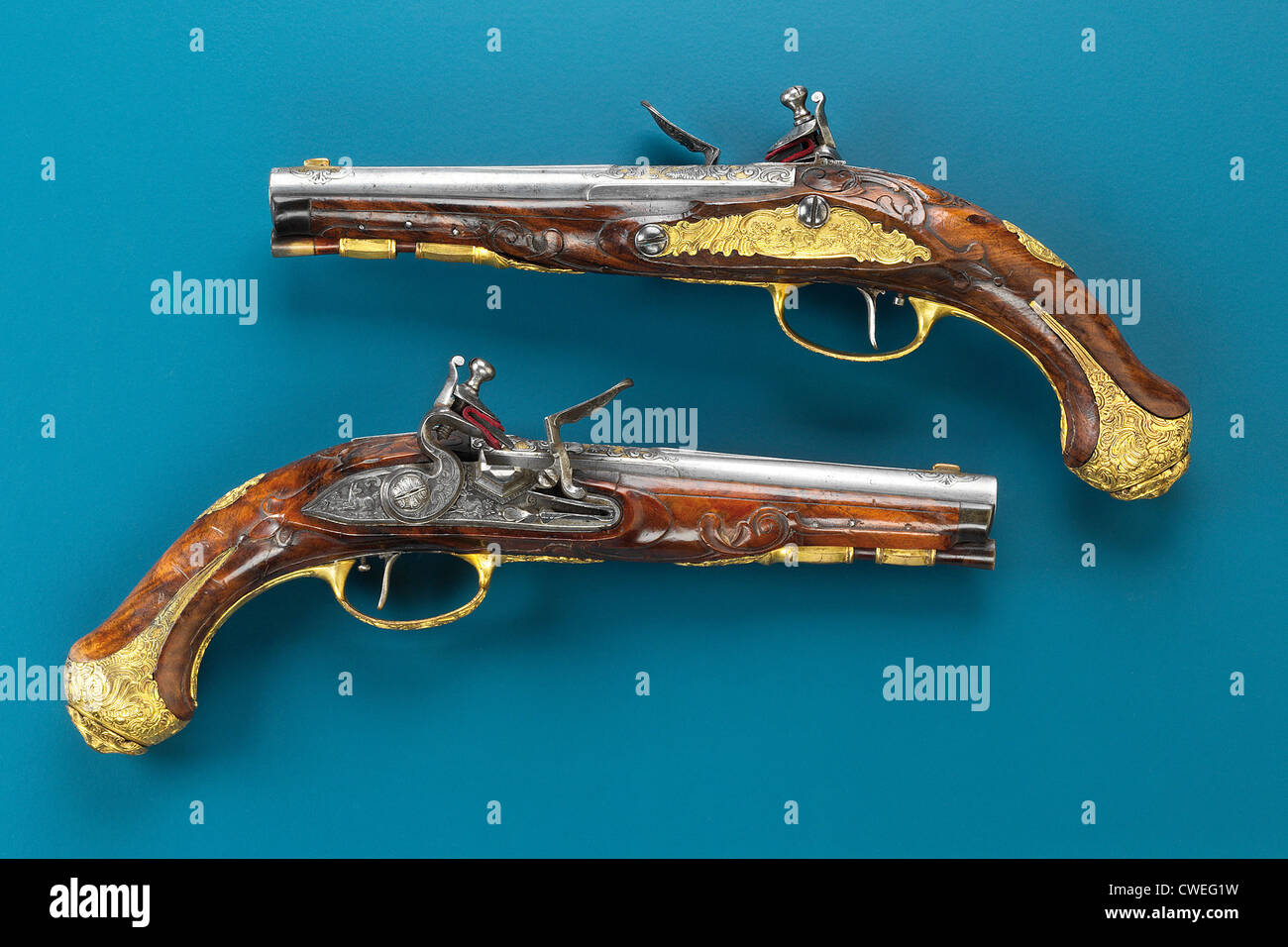 Riedlingen, flintlock pistols Foto Stock