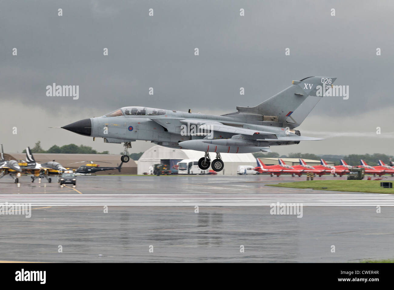 Bae Systems Tornado del XV squadron RAF in atterraggio a RIAT Fairford Foto Stock