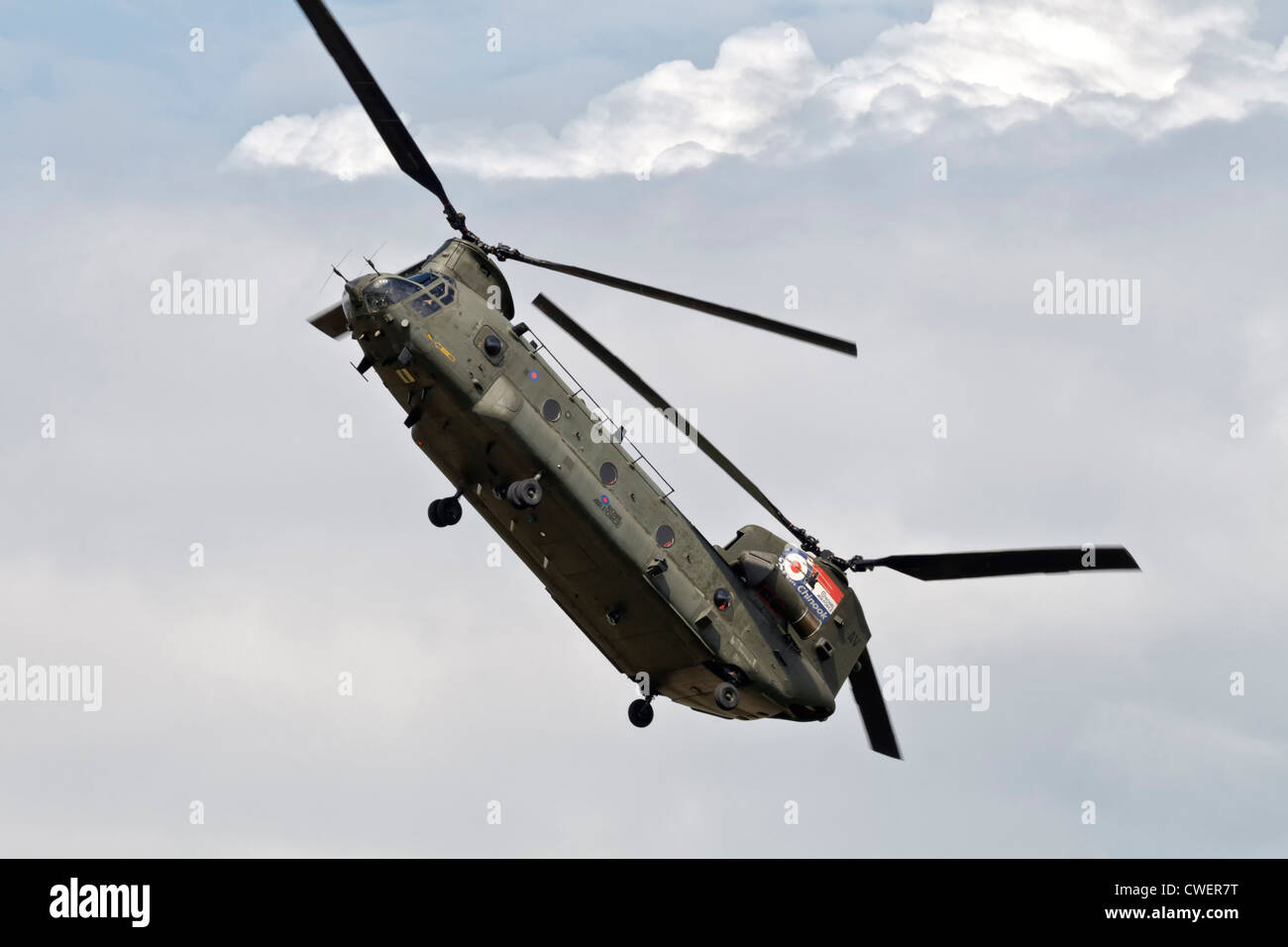 Boeing CH47 Chinook il sollevamento pesante elicottero Foto Stock