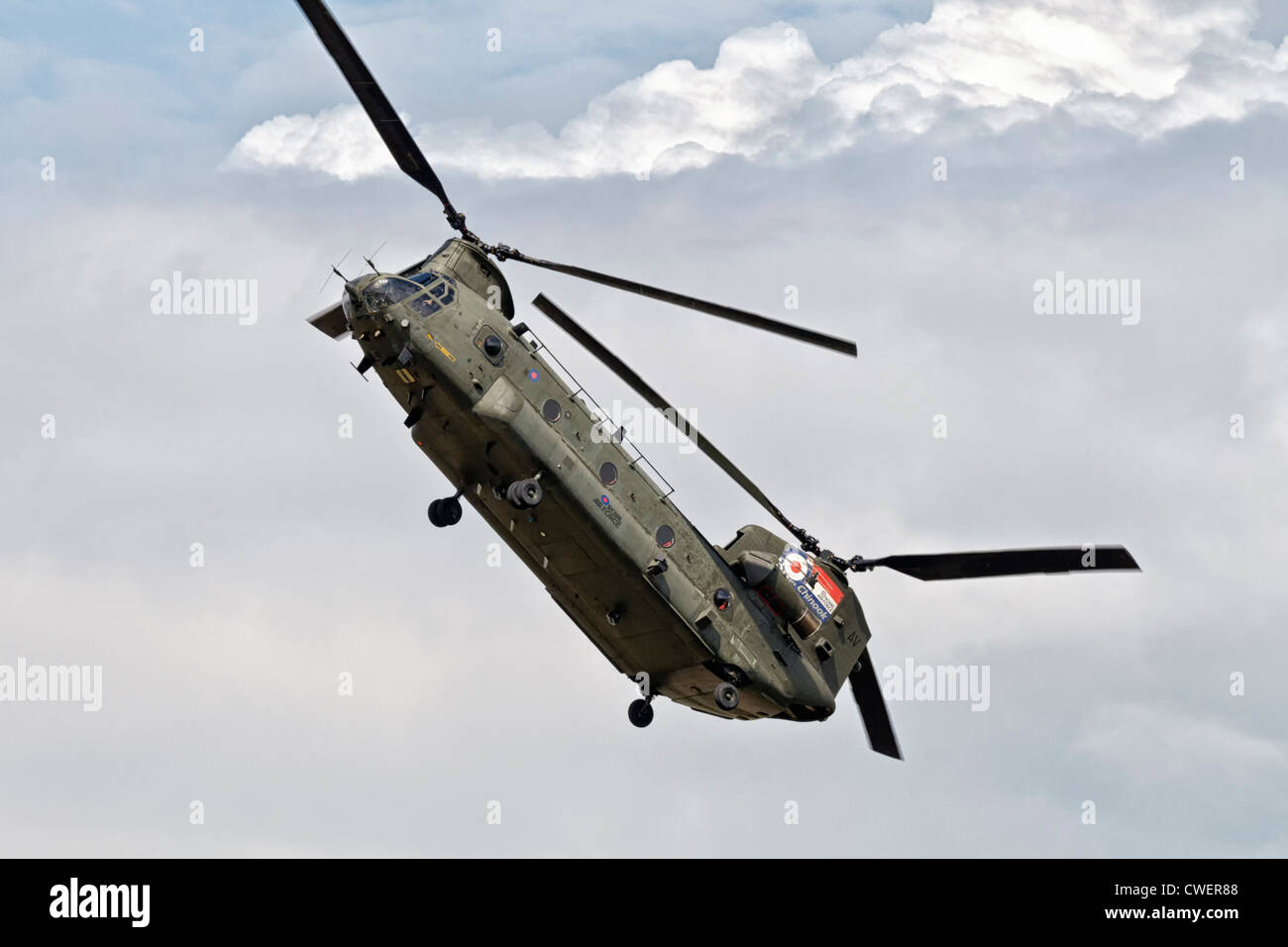 Boeing CH47 Chinook il sollevamento pesante elicottero Foto Stock