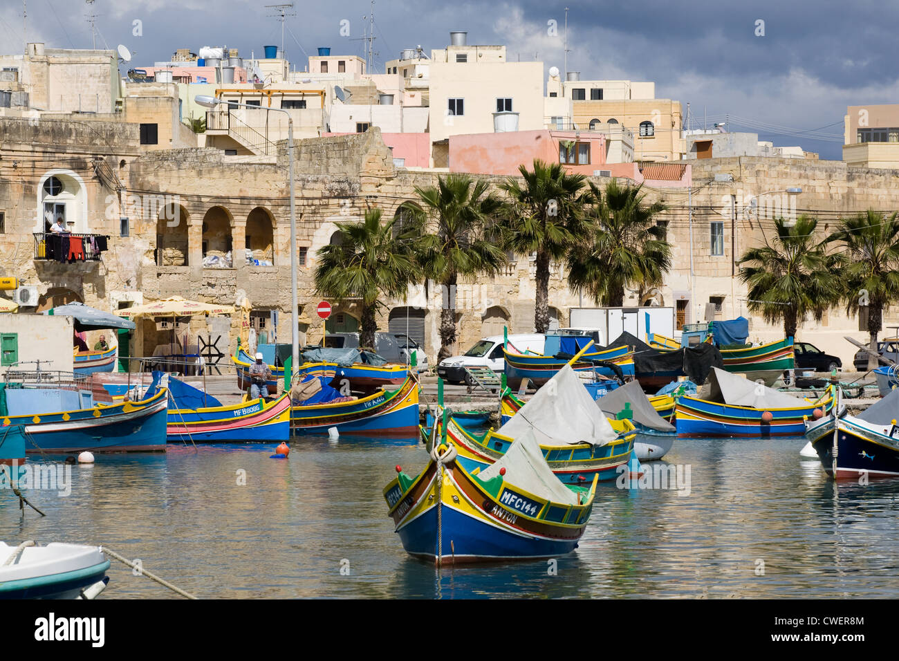 L'Europa, Malta, Baia di Marsaxlokk Foto Stock