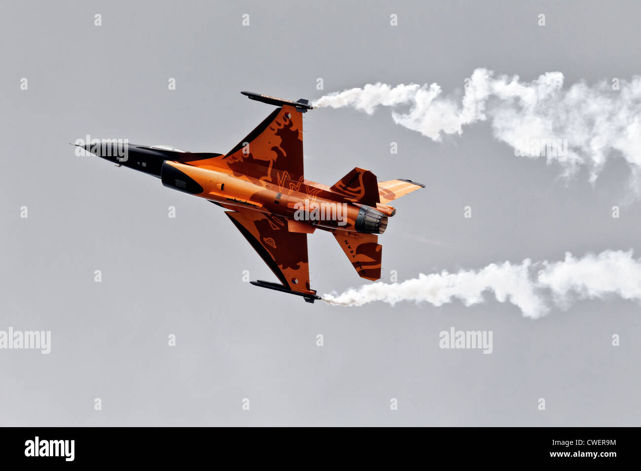 General Dynamics F16 Fighting Falcon dell'aviazione reale dei Paesi Bassi Foto Stock