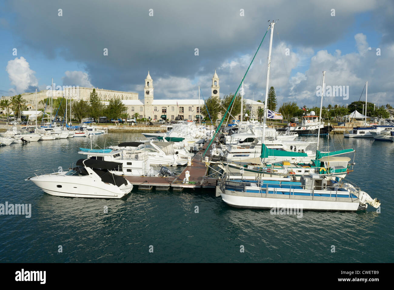 Royal Navy Dockyard Marina, Bermuda Foto Stock