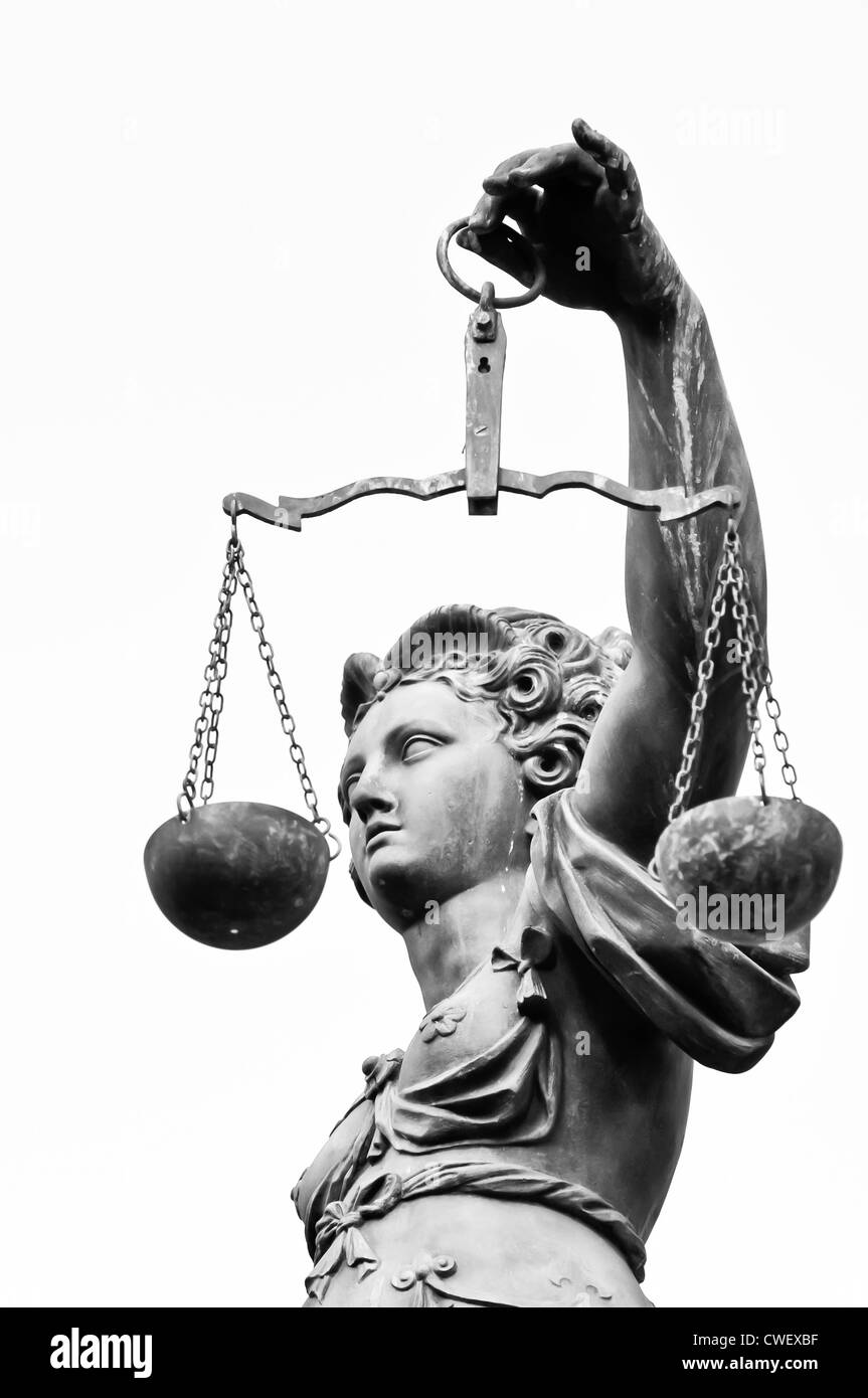 Signora di giustizia Foto Stock