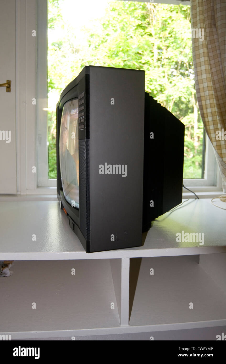 Tubo televisione vecchia telly crt cathode ray tube tubi stile Foto Stock