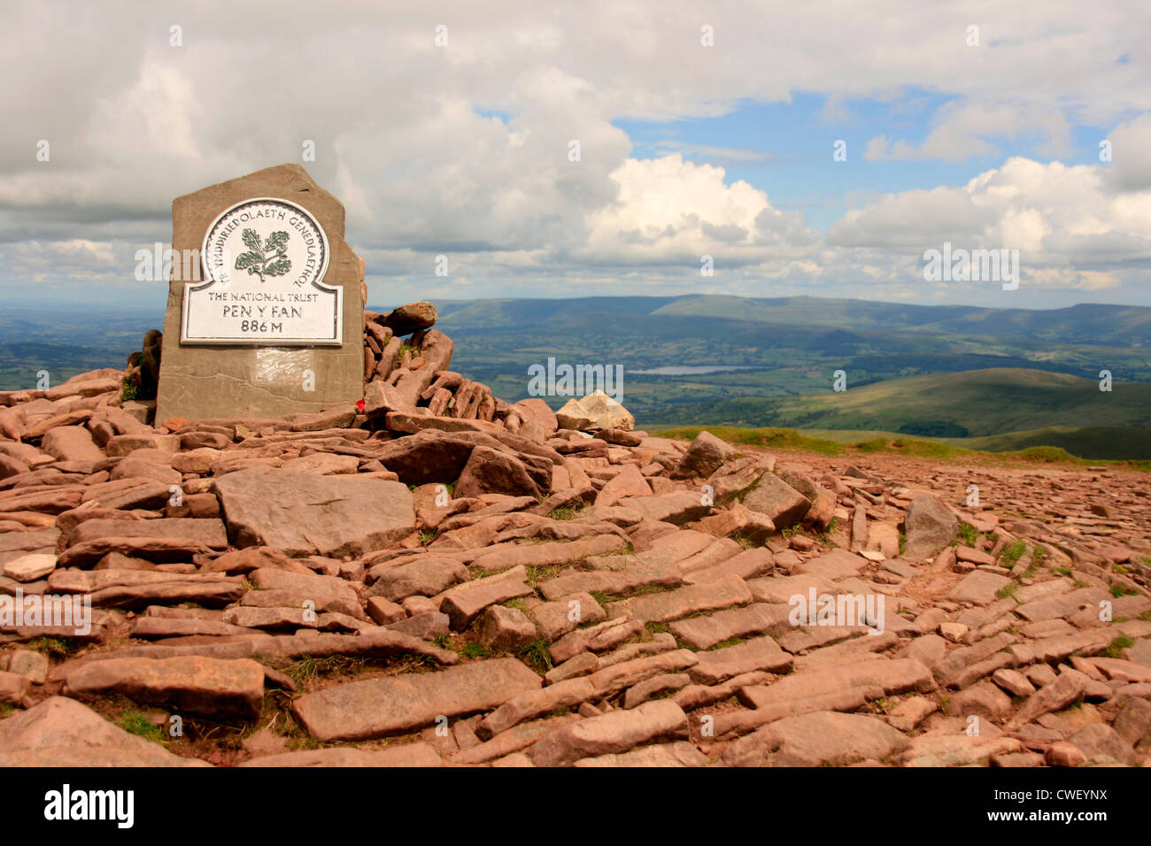 Pen Y ventola, 886m, il Parco Nazionale di Brecon Beacons, Brecon Galles Foto Stock