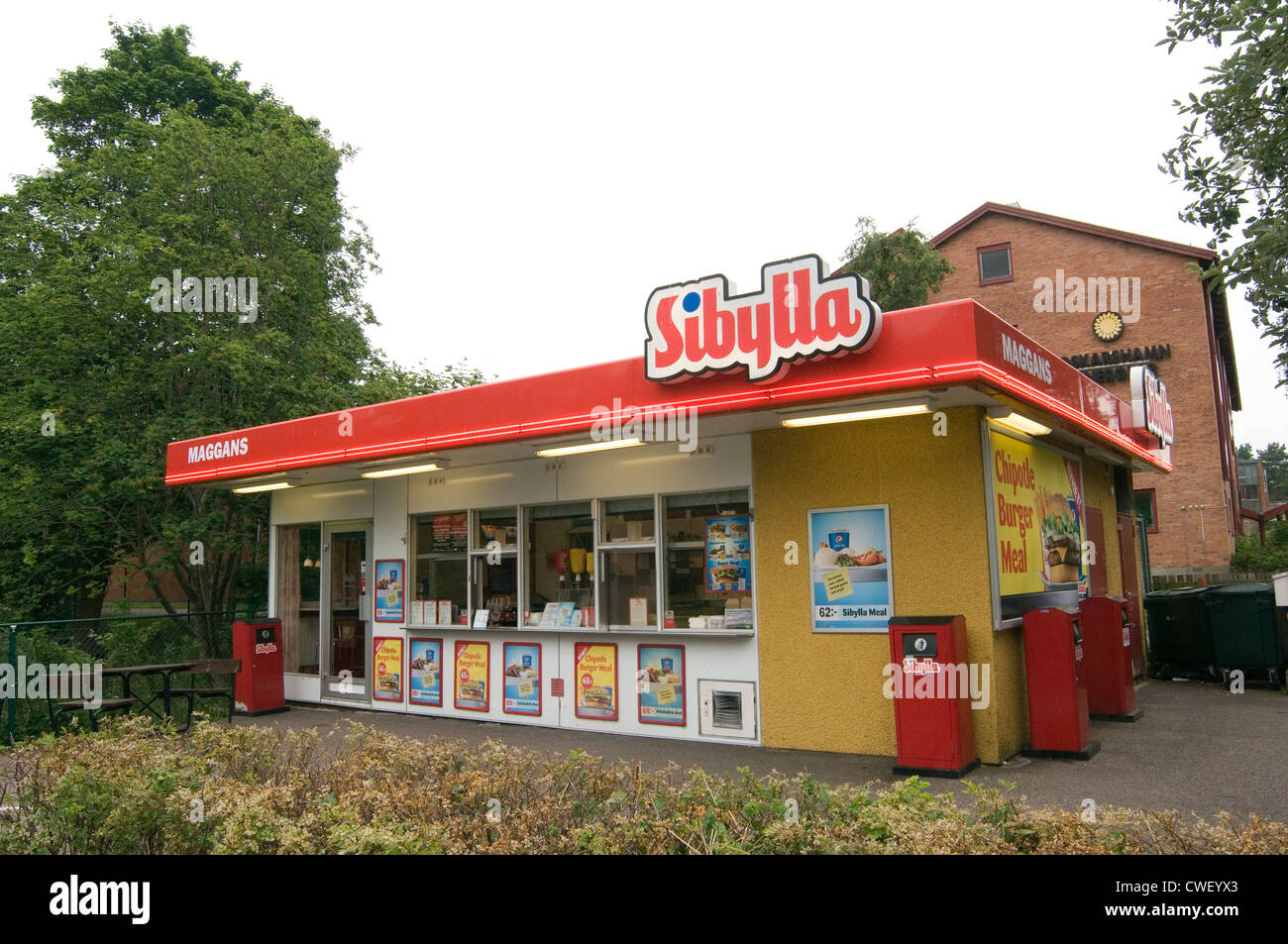 Sibylla svedese di una catena di fast food ristorante Svezia le catene di ristoranti Foto Stock