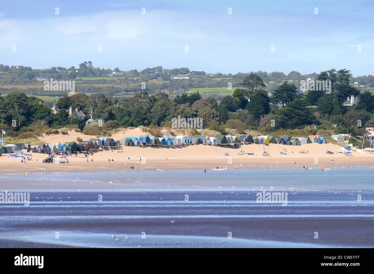 Borth Fawr o la spiaggia principale di Abersoch sul Lleyn Peninsula NW del Galles Foto Stock