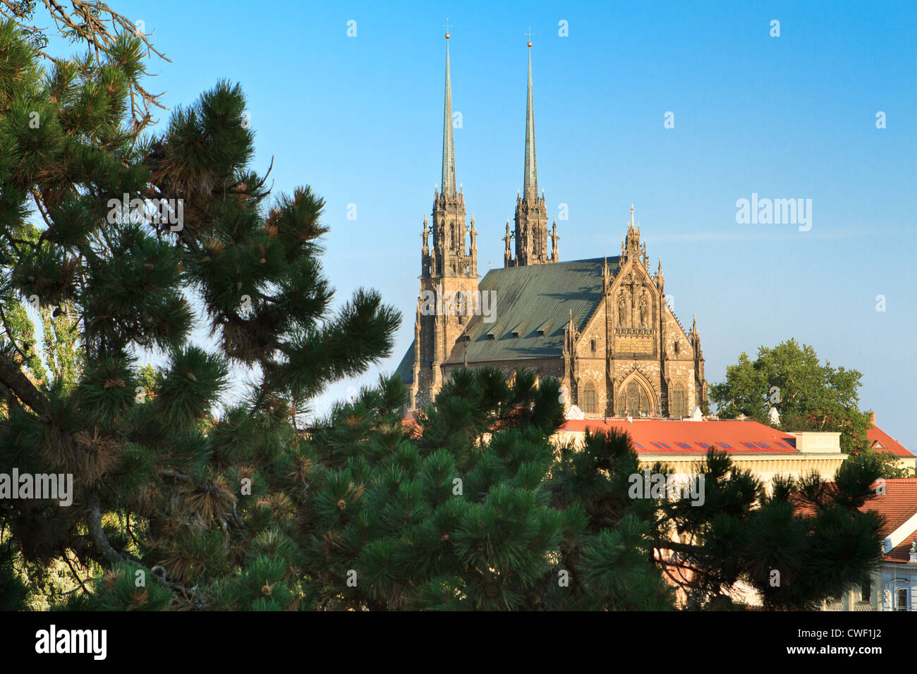 Cattedrale di San Pietro e Paolo, Brno, Repubblica Ceca. Foto Stock