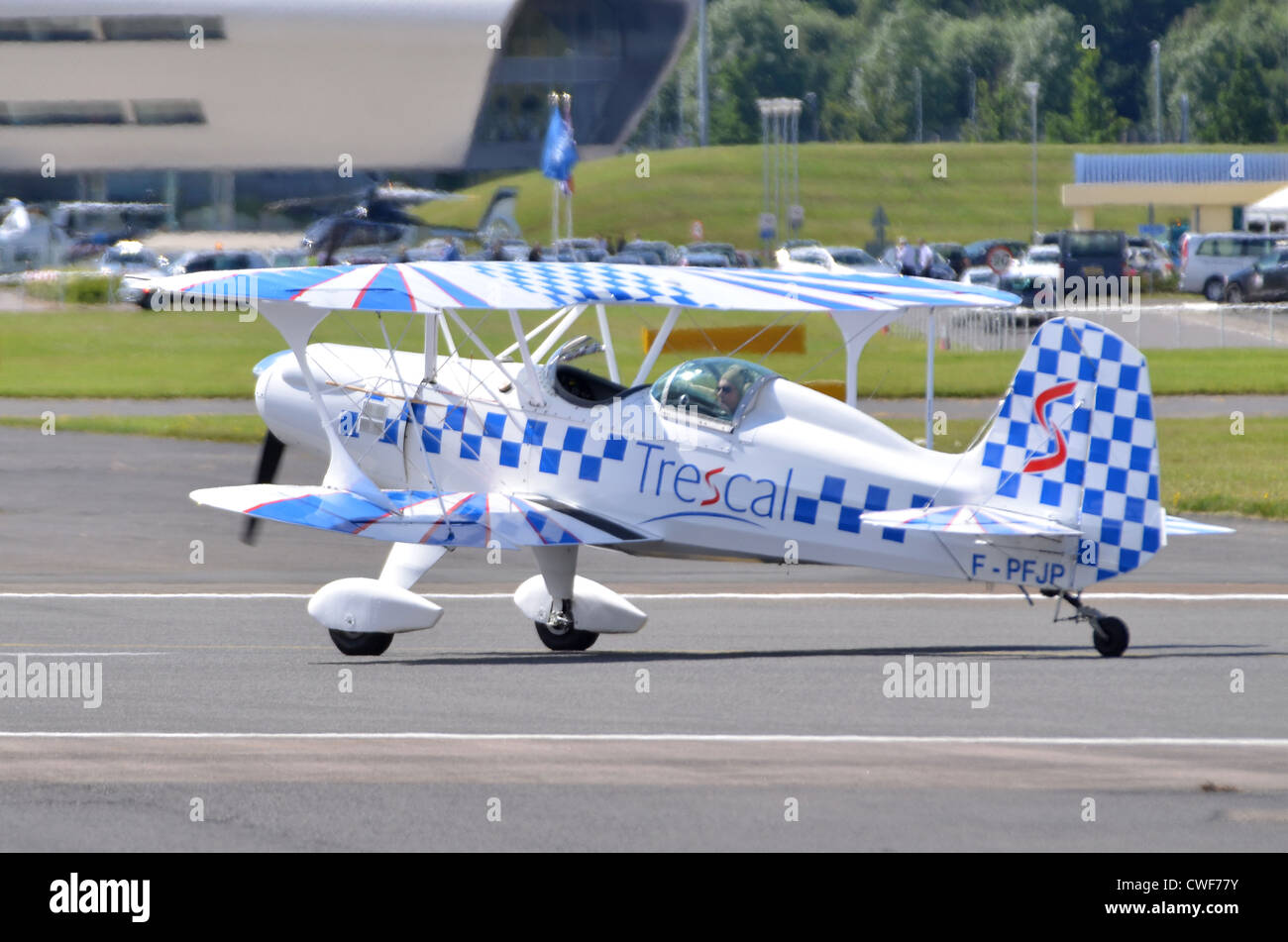 Stolp SA-300 Starduster troppo in rullaggio a Farnborough Airshow internazionale 2012 Foto Stock Stolp SA-300 Starduster troppo in rullaggio a Farnborough Airshow internazionale 2012 Foto Stock