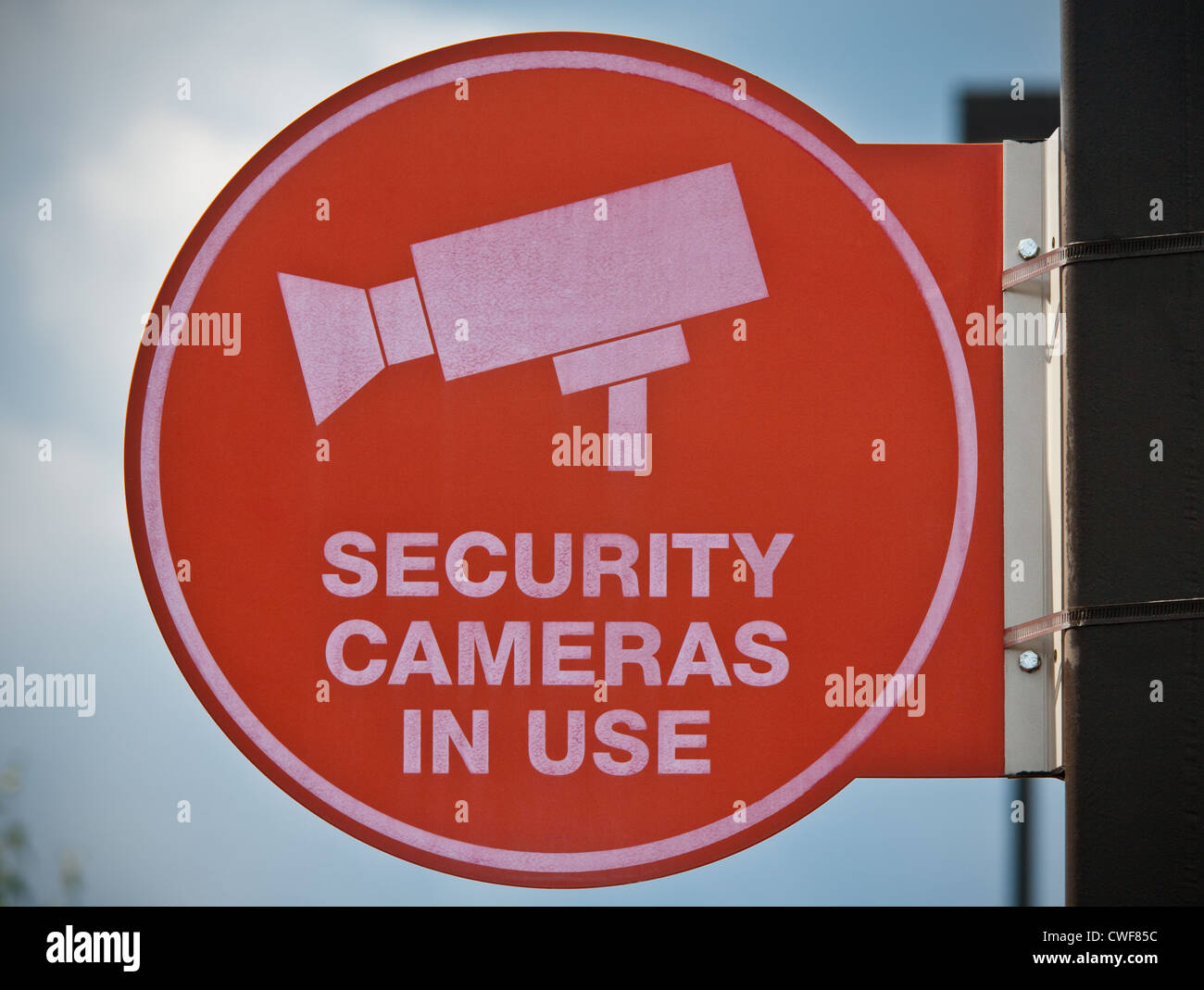 Le telecamere di sicurezza in uso, onnipresente sorveglianza, STATI UNITI D'AMERICA Foto Stock