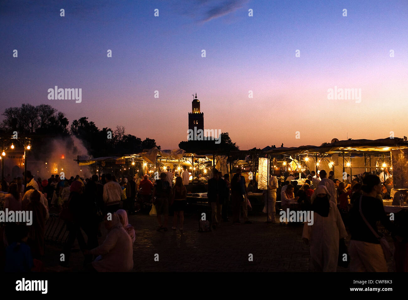 La Jemaa El Fnaa, Marrakech, Marocco Foto Stock