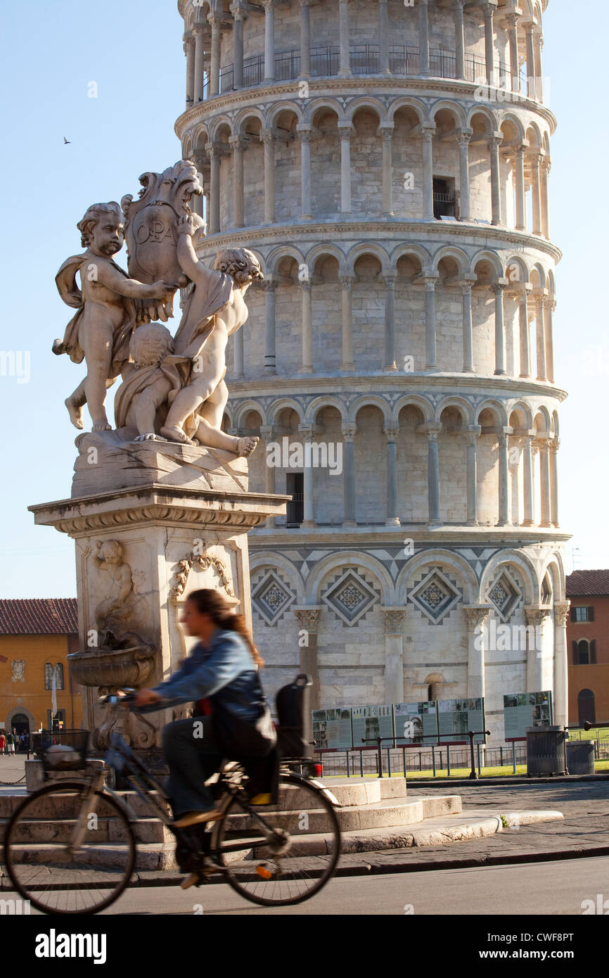 Torre pendente di Pisa, Italia Foto Stock