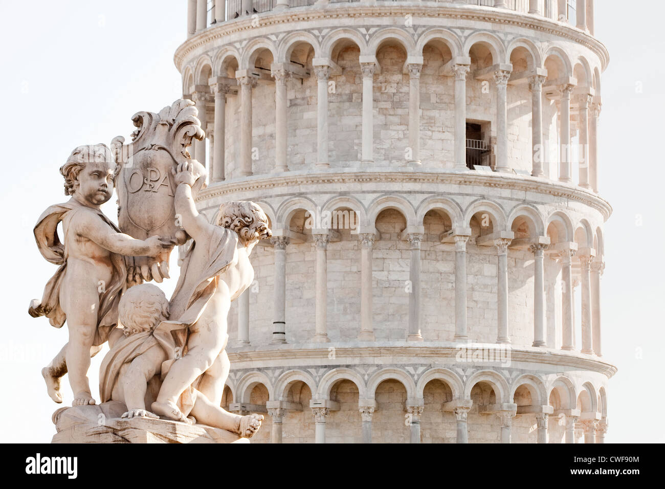 Torre pendente di Pisa, Italia Foto Stock