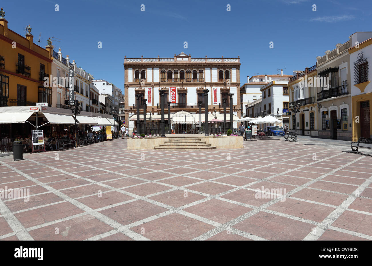 Plaza del Socorro in Ronda, Andalusia Spagna Foto Stock