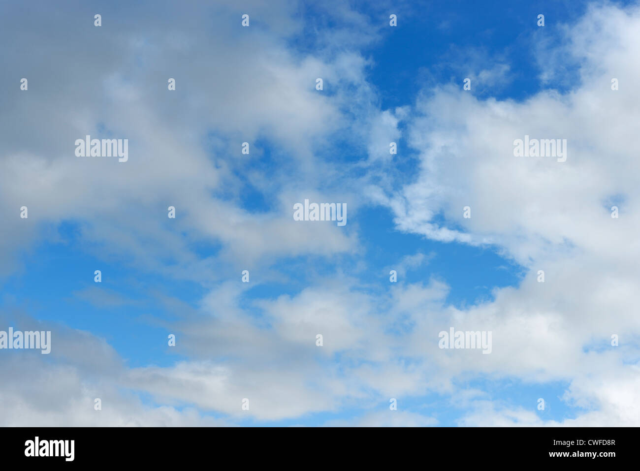 Cielo blu e nuvole bianche Foto Stock