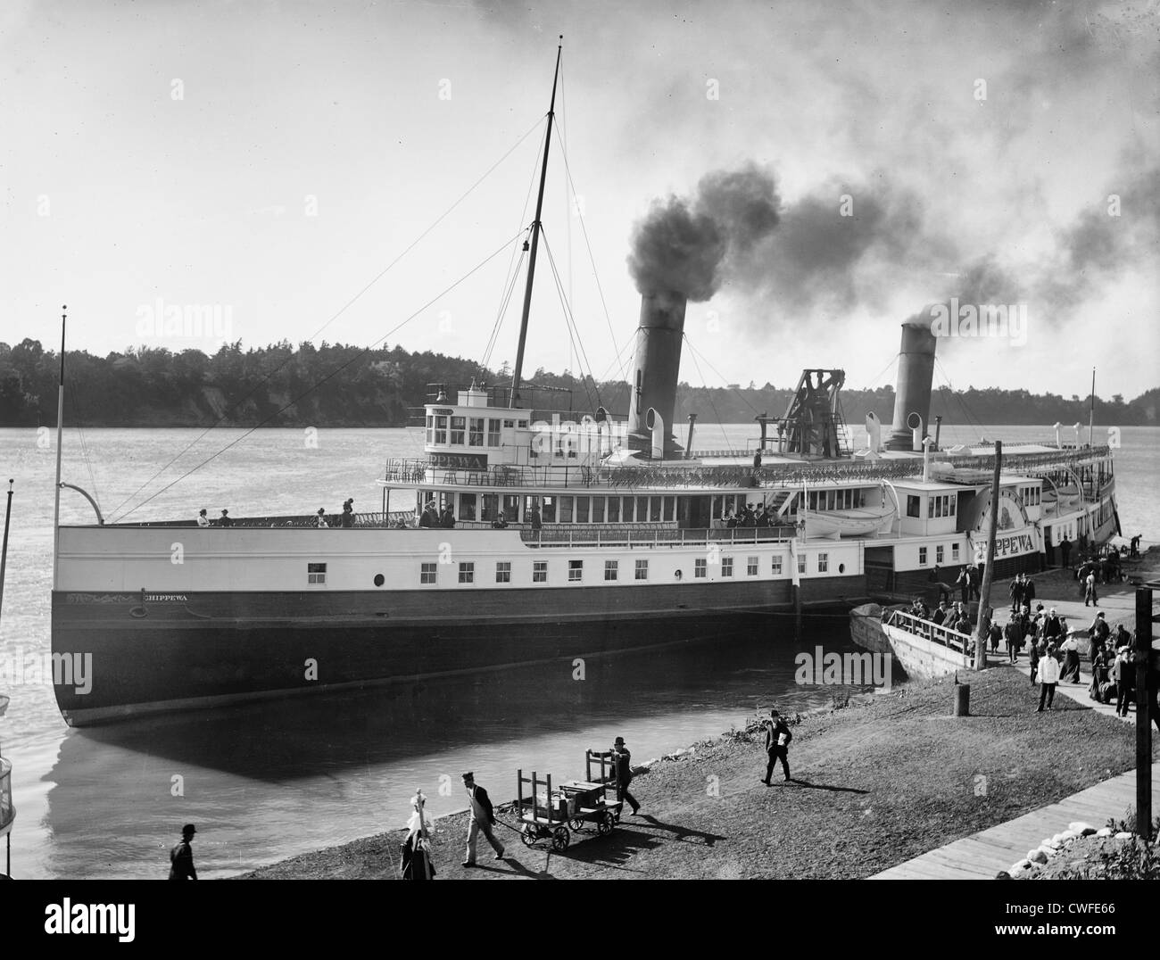 Il Chippewa, a Lewiston, Fiume Niagara, circa 1900 Foto Stock