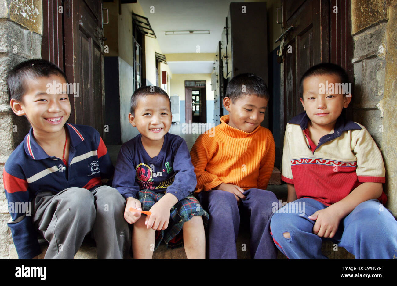 Esilio tibetani in India Foto Stock