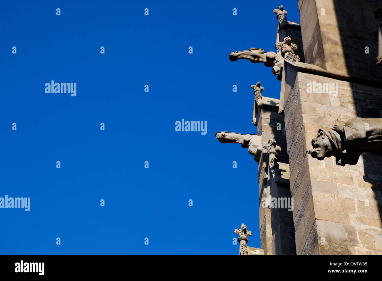 La cattedrale di Carcassonne nella vecchia città di Carcassonne, Francia meridionale Foto Stock