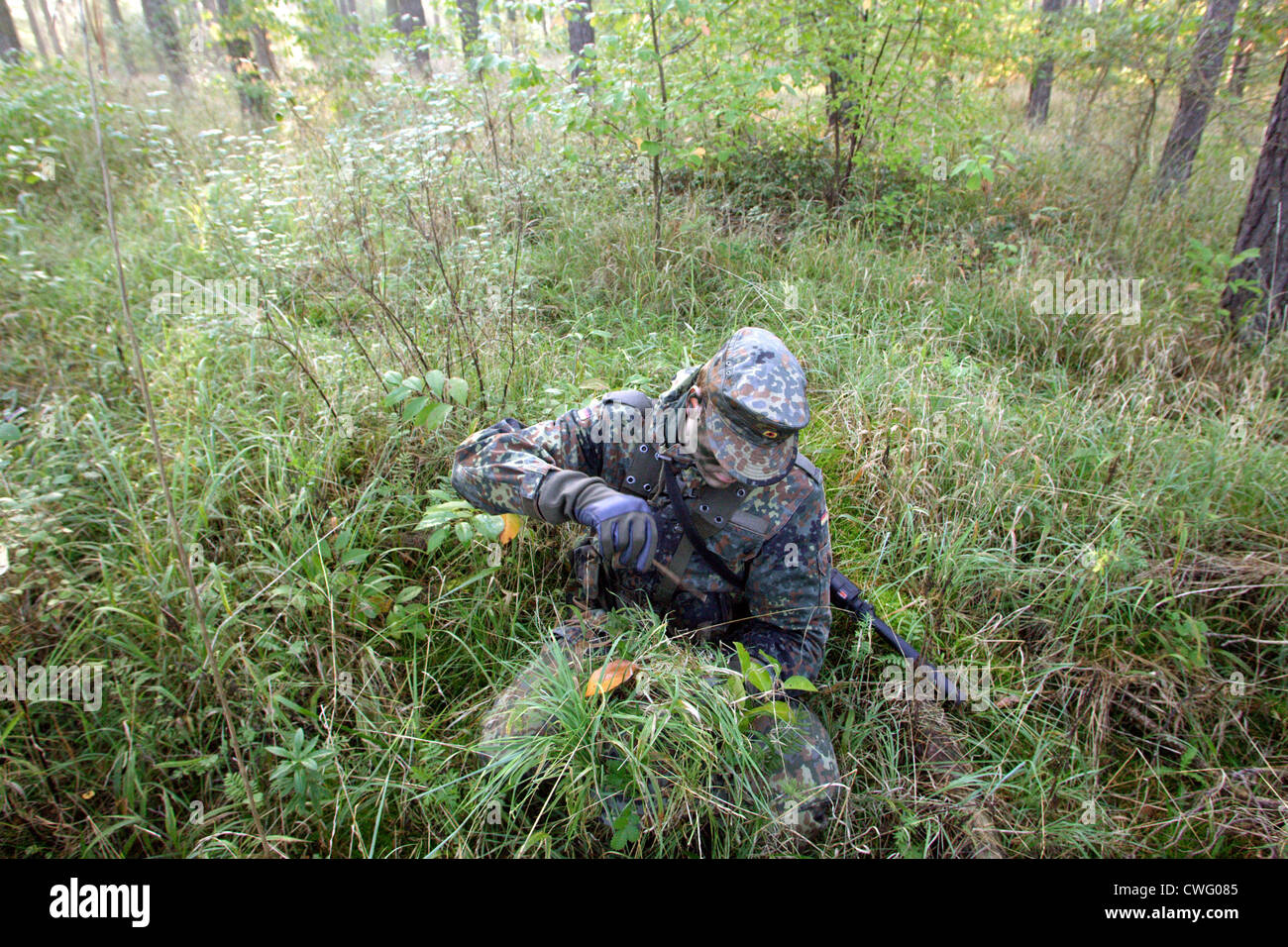 Formazione di base per l'esercito Foto Stock