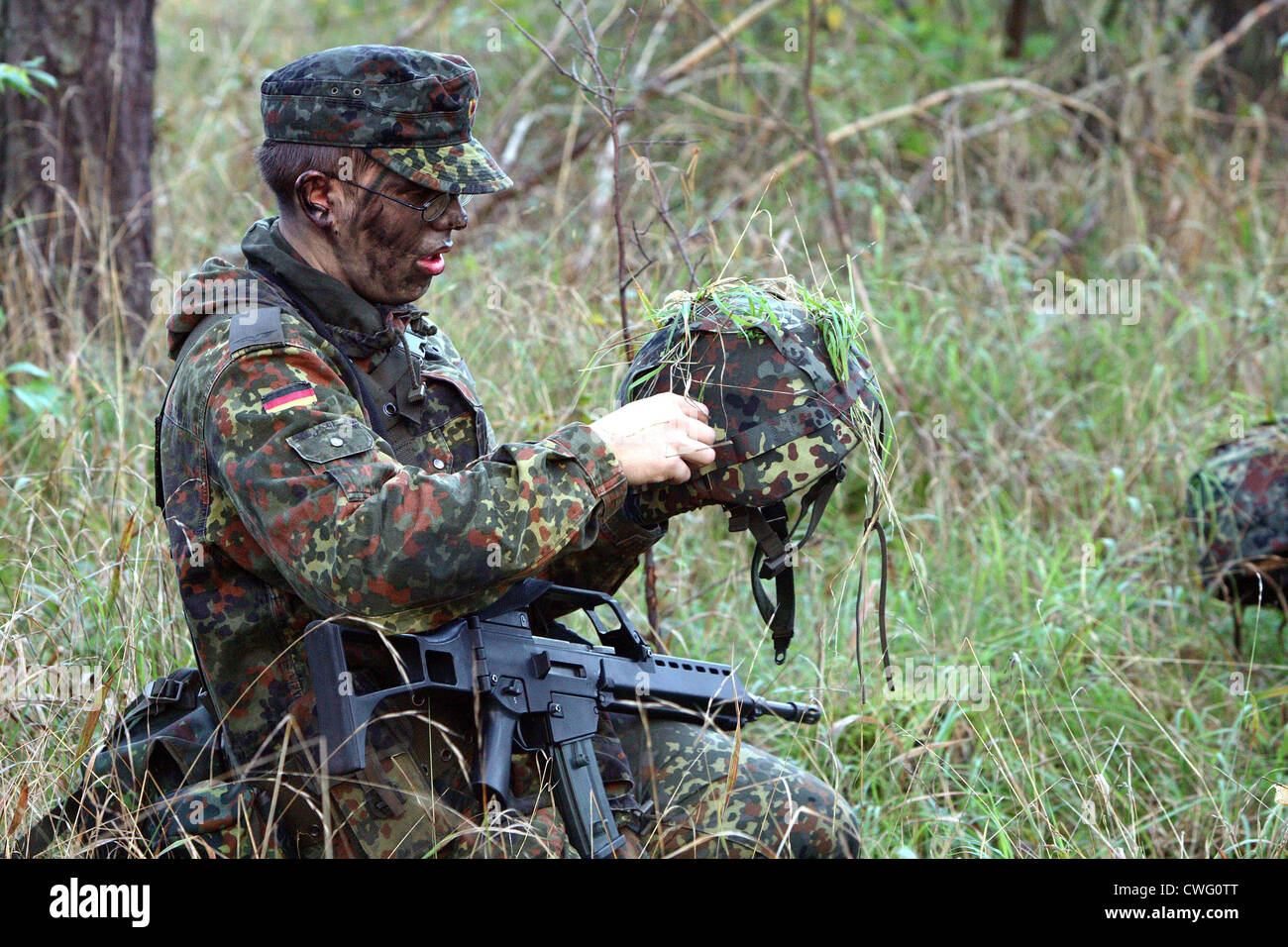 Formazione di base per l'esercito Foto Stock