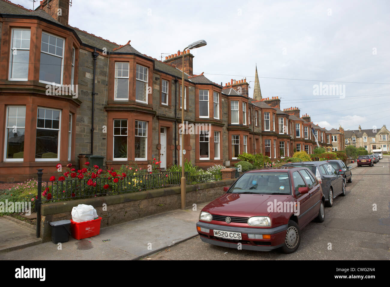 Vittoriano case a schiera su bedford Terrace Joppa Edimburgo, Scozia, Regno Unito Foto Stock