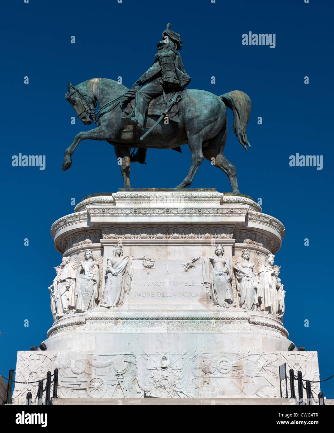 Statua di Vittorio Emanuele II, Vittorio Emanuele II monumento, centro città, Roma, Italia. Foto Stock