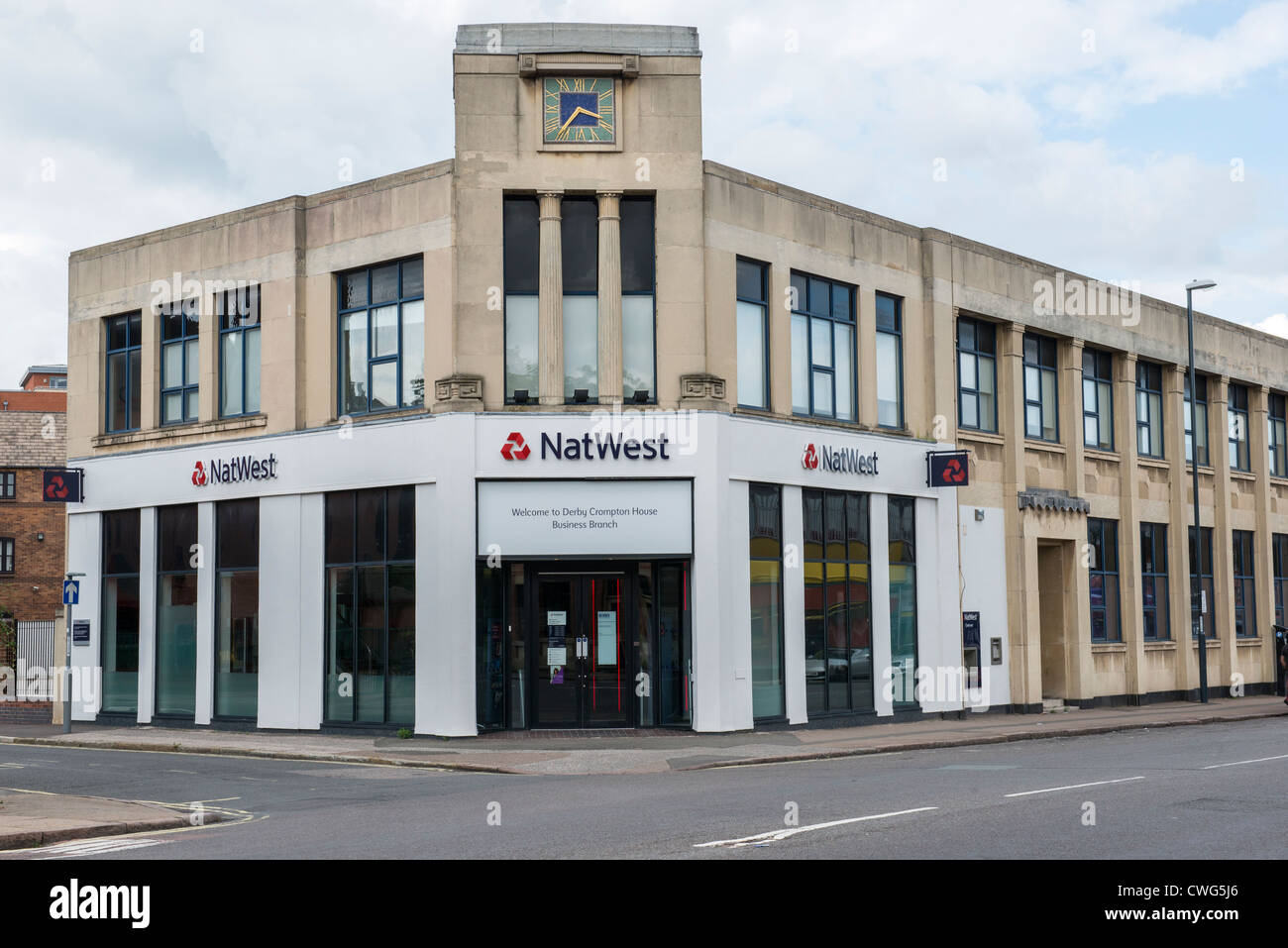 National Westminster Bank ramo aziendale sulla Derwent Street Derby Foto Stock