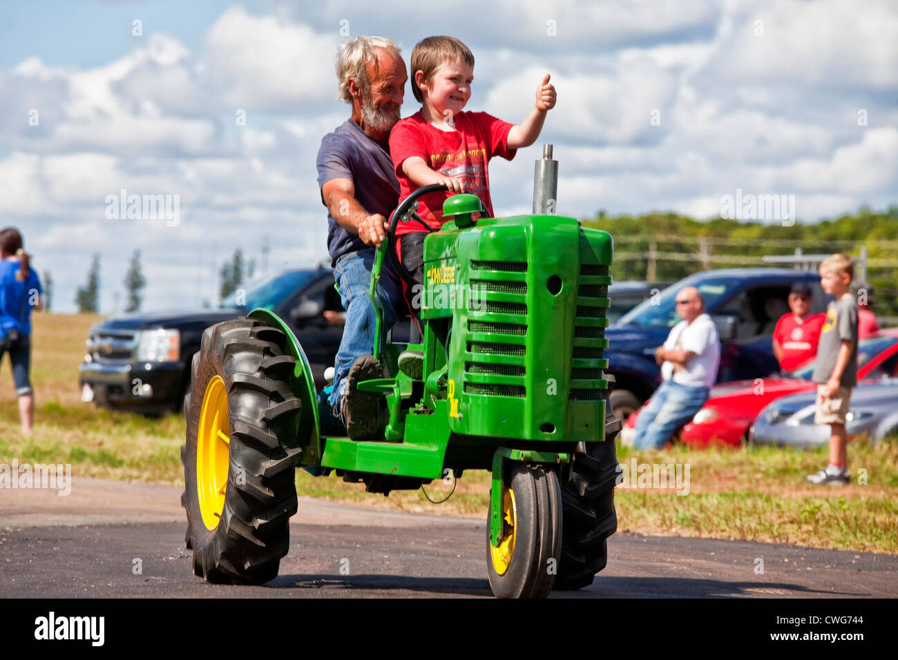 Provinciale Match di aratura e corteo & Fiera Agricola che si tiene annualmente in Dundas, Prince Edward Island. Foto Stock