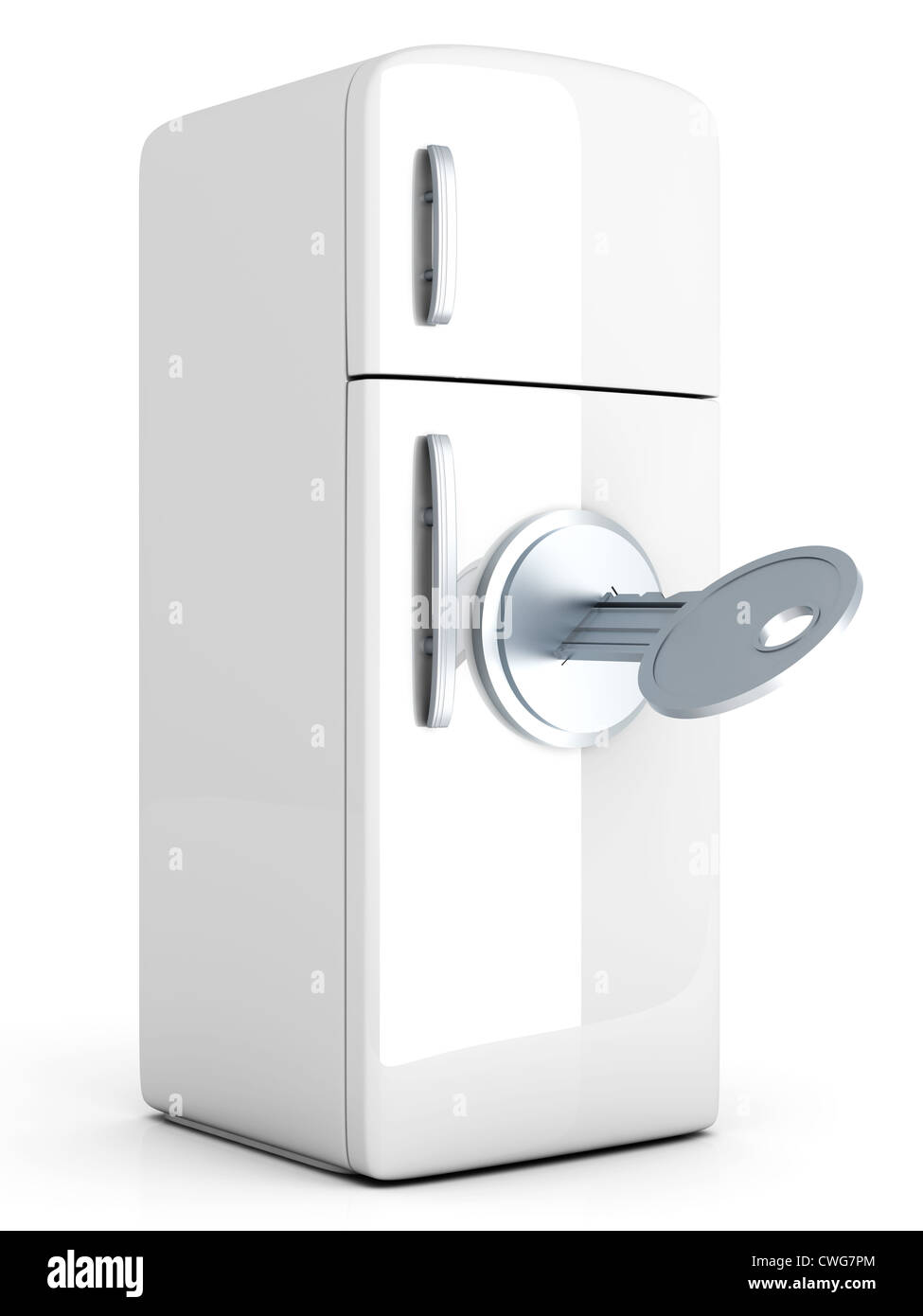 Un bloccato, classic frigo. Foto Stock