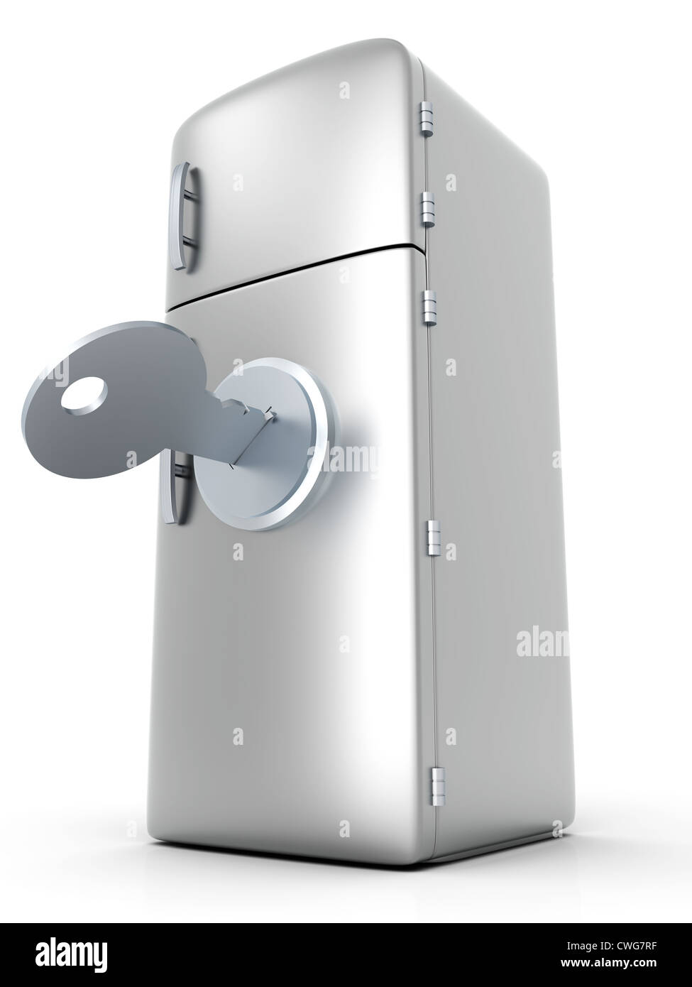 Un bloccato, classic frigo. Foto Stock