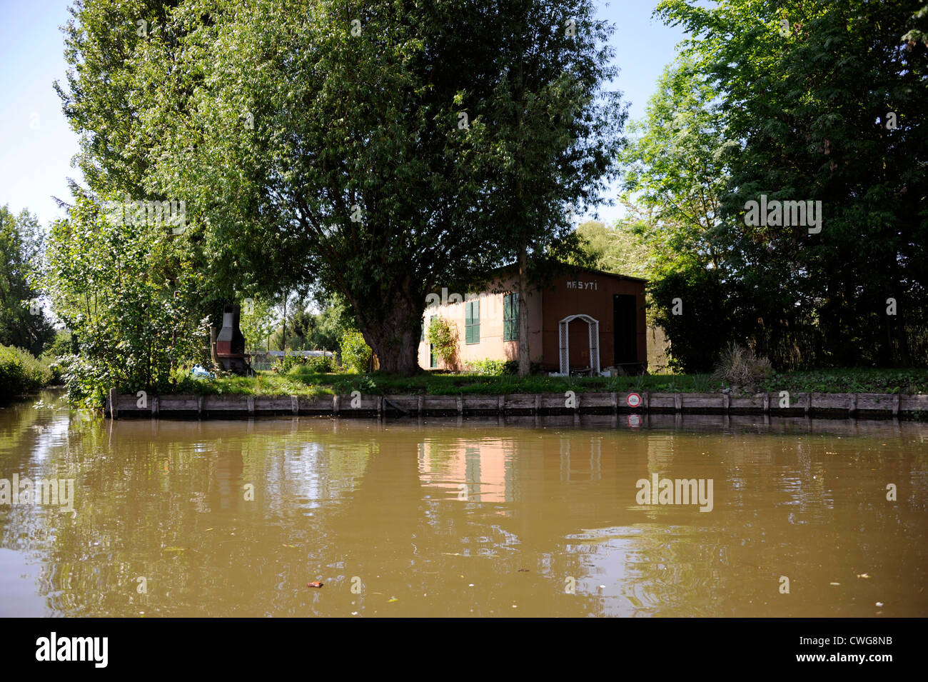 Les Hortillonnages,Amiens,Somme,Picardie,Francia Foto Stock