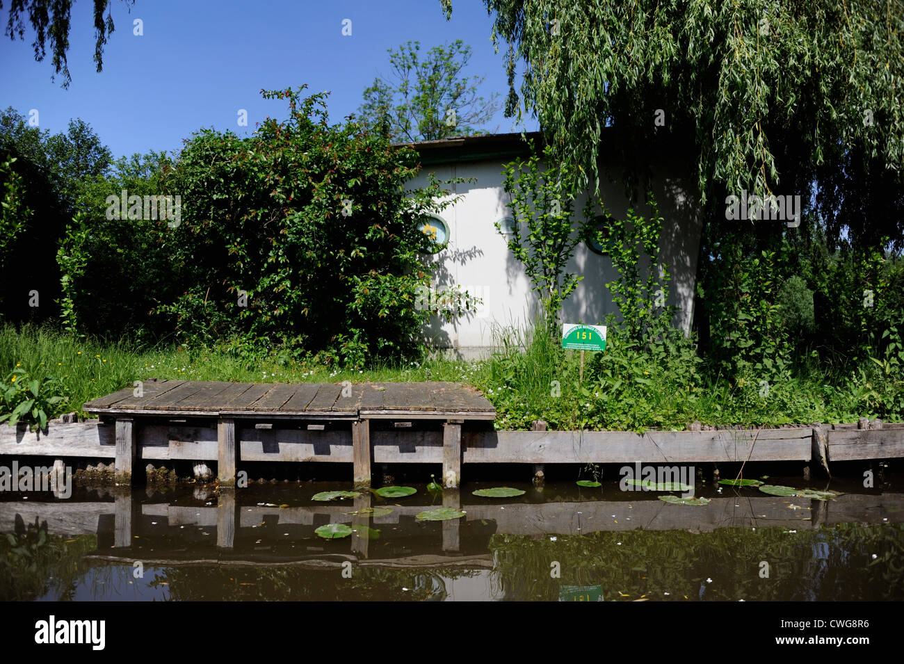 Les Hortillonnages,Amiens,Somme,Picardie,Francia Foto Stock