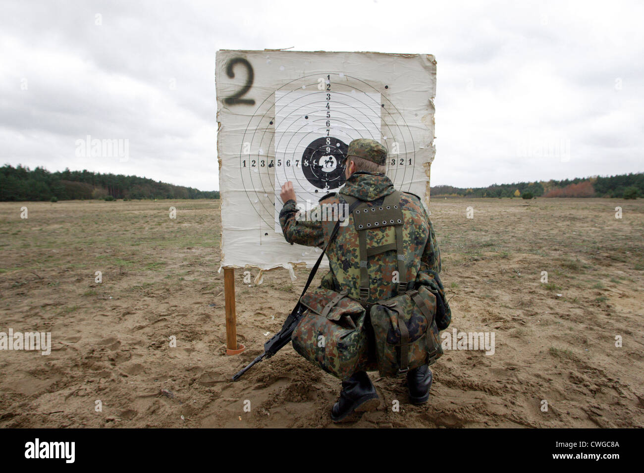 Formazione di base per l'esercito Foto Stock