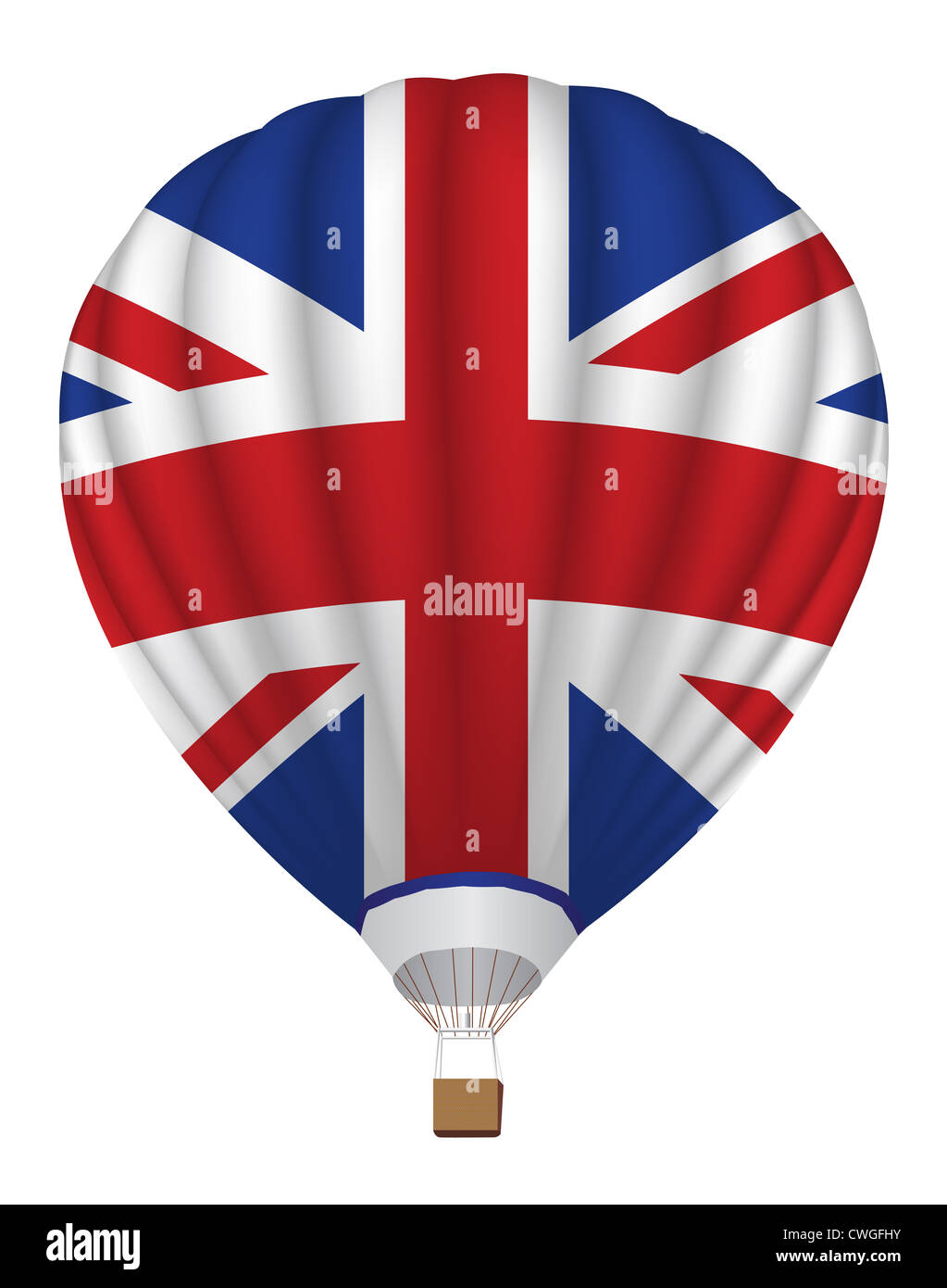 Palloncino con Regno Unito bandiera illustrazione Foto Stock