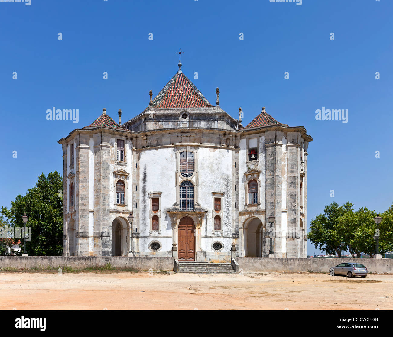 Do Senhor Gesù da Pedra Chiesa di Obidos, Portogallo. Architettura Barocca. Foto Stock