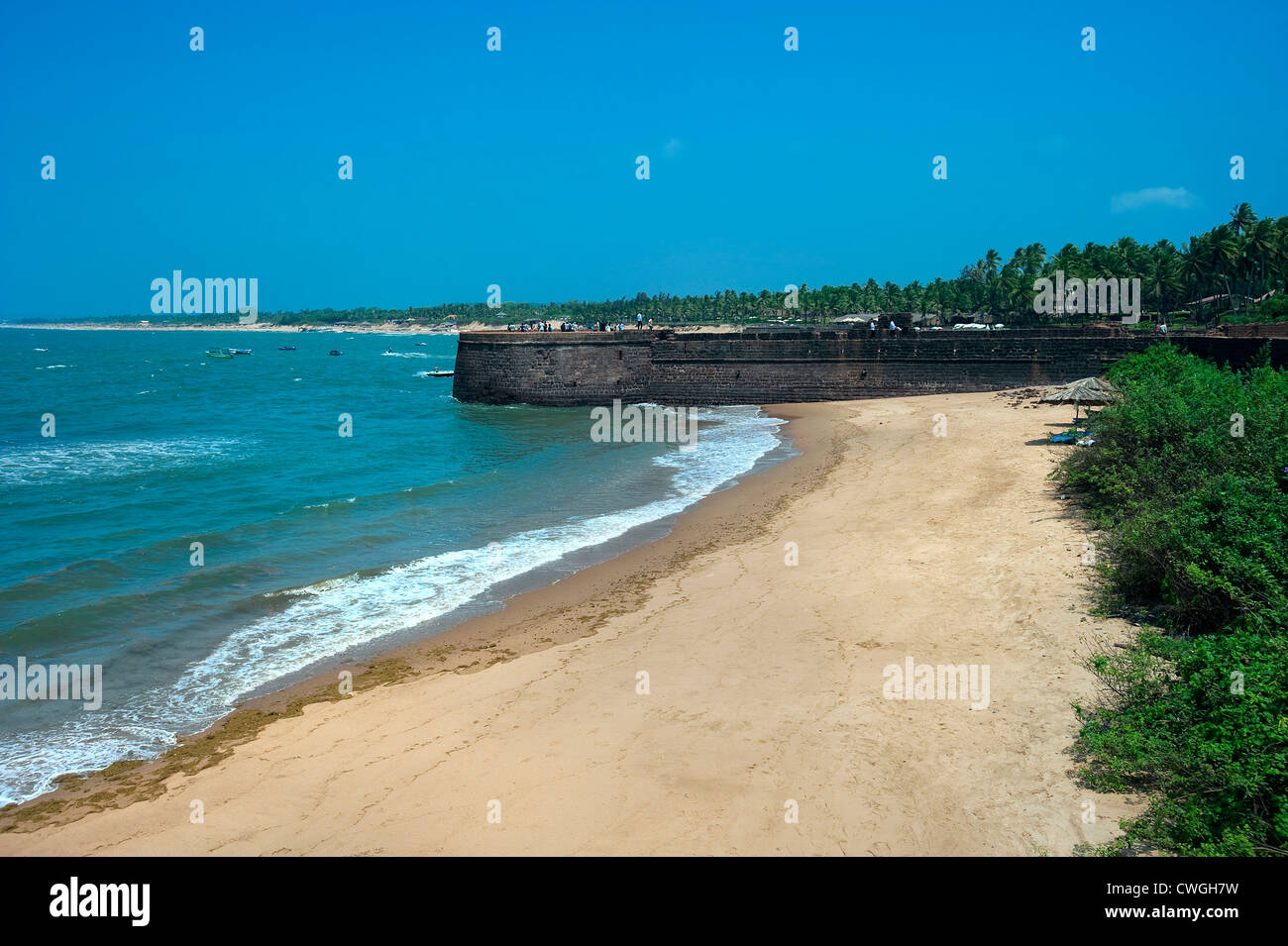 Fort Aguada, Sinquerim Beach, Goa, India Foto Stock