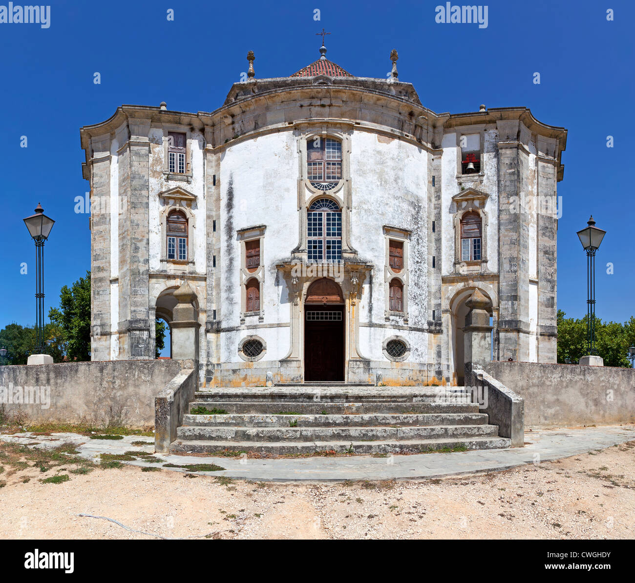 Do Senhor Gesù da Pedra Chiesa di Obidos, Portogallo. Architettura Barocca. Foto Stock