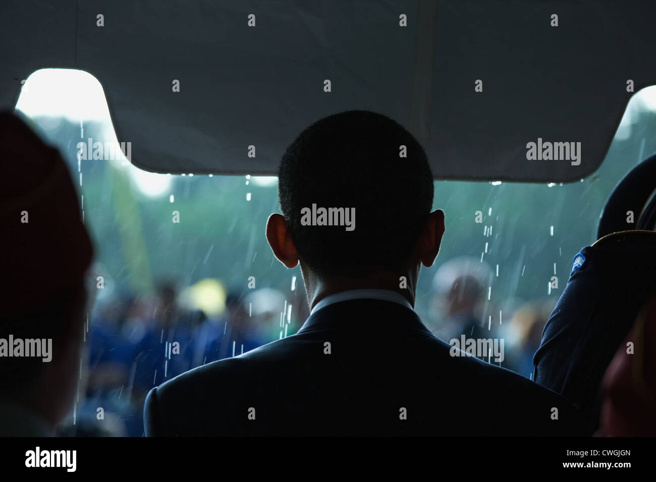 Il presidente Barack Obama prende parte alla undicesima edizione del Memorial Day Cerimonia di Abraham Lincoln Cimitero Nazionale, Elwood, Ill., M Foto Stock